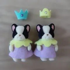 シルバニアファミリー 赤ちゃん / フレンチブルドッグ 2体