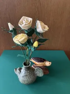 ハンドメイド　布製 薔薇ブーケのサムネイル