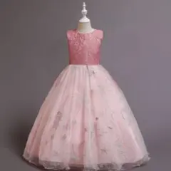 ピンク フォーマルドレス レース