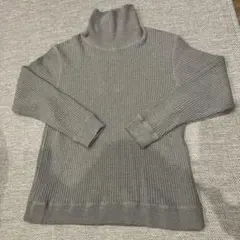 JE MORGAN ワッフル タートルネック 長袖 XL