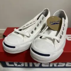 未使用 23cm CONVERSE コンバース ジャックパーセル 白 スニーカー