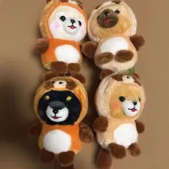 豆しば三兄弟 たぬき ぽてぐるみ 豆三郎 ぬいぐるみ コンプリート 犬