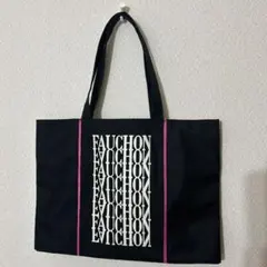 FAUCHON   エコバッグ  黒 ピンク　非売品　ノベルティ