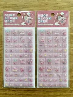 ★新品未開封★カービィタイルシールドロップブロックシール 2枚セットピンク正規品