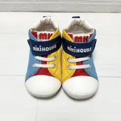 美品　MIKI HOUSE　ミキハウス　ベビーシューズ　マルチカラー　カラフル