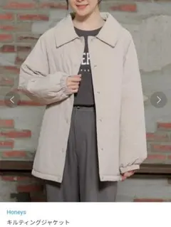Honeys キルティングジャケット C-O-L-Z-A ベージュ
