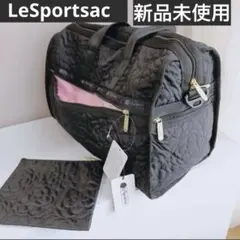 レスポートサック　ボストンバッグ ブラック　パフィーブロッサムズ　黒　花柄