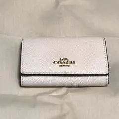COACH ホワイトレザー キーケース