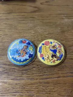 ディズニー 刺繍缶バッジ 2種セット 美女と野獣 リロ＆スティッチ