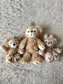 ダッフィー シェリーメイ ぬいぐるみストラップ、キーチェーン3体セット