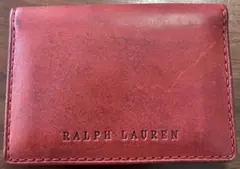 ラルフローレン レザー　パスケース レッド