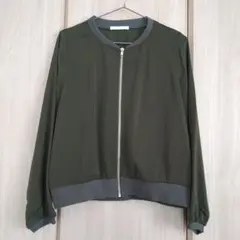 chez toi ブルゾン MA-1風 オリーブグリーン 薄手 アウター