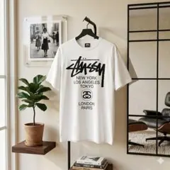 新品 Stussy World Tour Tee 25SS White 2XL