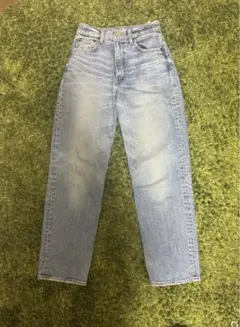 moussyライトブルー ストレートデニム ハイウエスト