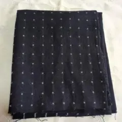 ネイビー ドット模様 生地