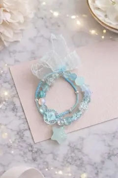 キッズ ブレスレット ゆめかわ ビーズ プリンセス 星 女の子