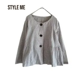 STYLE ME 長袖薄手トップスボーダー　大人上品　ビジネス　デート