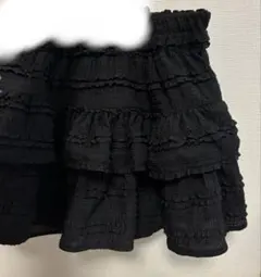 フリル　黒　ミニスカート　M play ground 韓国