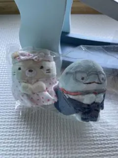 すみっコぐらし　てのり　ぬいぐるみ　とかげ、ねこ2体セット
