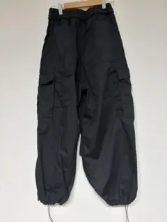 GU スーパーワイドカーゴパンツ パラシュート【XS】ブラック