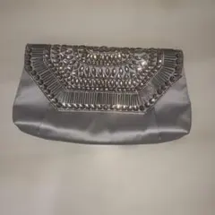 nouer 冠婚葬祭 パーティーバッグ シルバー