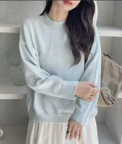 ライトブルー⭐︎ニット⭐︎長袖⭐︎水色⭐︎可愛い⭐︎美品⭐︎Kira KiraShopのサムネイル