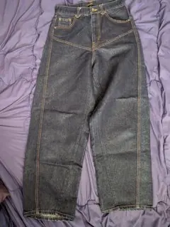 JEANASiS ワイド　バレル　デニム　インディゴ　パンツ　ラメ