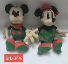 【ディズニー】ミッキー&ミニー　ぬいぐるみバッジ　2点セット