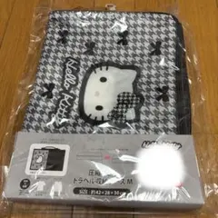 ハローキティ チャーム付きフタ付き収納ボックス 千鳥柄 新品未使用 アベイル