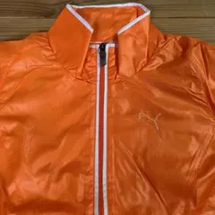 新品 PUMA プーマゴルフ ウインドジャケット ウインドブレーカーS オレンジ