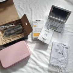 【中古】EX-word 電子辞書 ピンク ケース付き