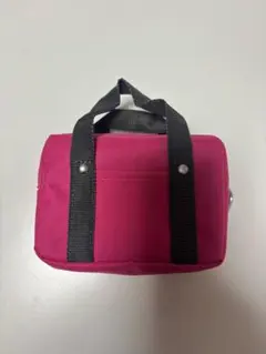 ミニスクールバック ピンク ナイロン カラビナ付き
