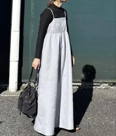 CORNERS by KR エンボスジャガードキャミワンピ ライトグレー