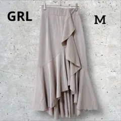 グレイル　フレアスカート フリル　エレガント　春　ロングスカート M