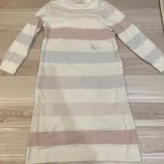 ジェラートピケ　ストライプ ボートネック ルームウェア　インナーカップ