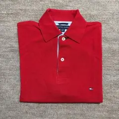 TOMMY HILFIGER 半袖ポロシャツ メンズ 古着 レッド XS
