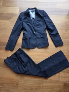 UNTITLED　パンツスーツ　ネイビー　ストライプ　size2