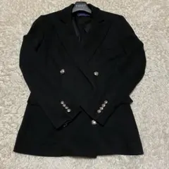 ポロラルフローレン　テーラードジャケット　銀ボタン　ブラック ブレザー　長袖