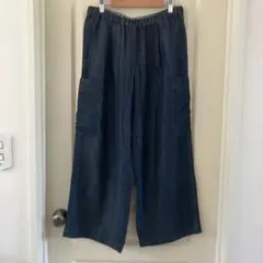 美品✨イオコムイオiocomeioセンソユニコ✨ゆったりワイドデニムパンツ38のサムネイル