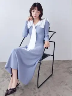 【早い者勝ち】SNIDEL スナイデル　セーラーカラーニットワンピース