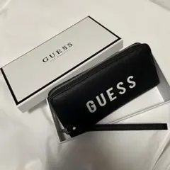 【箱・タグ付き】GUESS ゲス 長財布 ブラック ラウンドファスナーのサムネイル