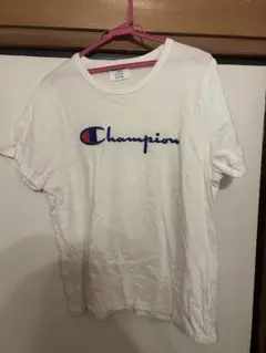 Champion ホワイト ロゴ Tシャツ