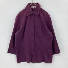 ofuon オフオン パープル ボタンシャツ サイズ38のサムネイル