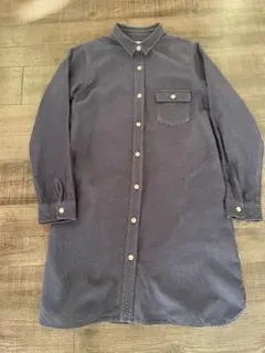 ネイビー ロングシャツ　AIGLE Mサイズ