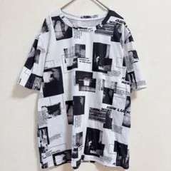 SHEIN フォトプリント オーバーサイズ Tシャツ モノトーン 【M】