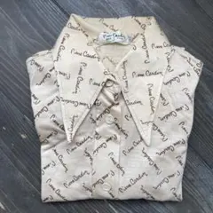 シャツ+ブラウス(長袖+七分) vintage pierre cardin blouse bw プリント ボウタイブラウス 七分袖 レディース(M ブラック): 東京