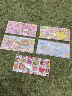 サンリオ ポチ袋 封筒 25枚 シール付 キティ マイメロ シナモン キキララ