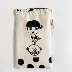 ハンドメイド　メガネケース　オリジナルイラスト