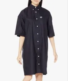 FRED PERRY Bowling Shirt Dress ブラック - メルカリ