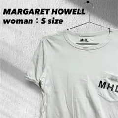 【大幅値下げ】MHL. マーガレットハウエル ポケットロゴT アイボリー Sのサムネイル